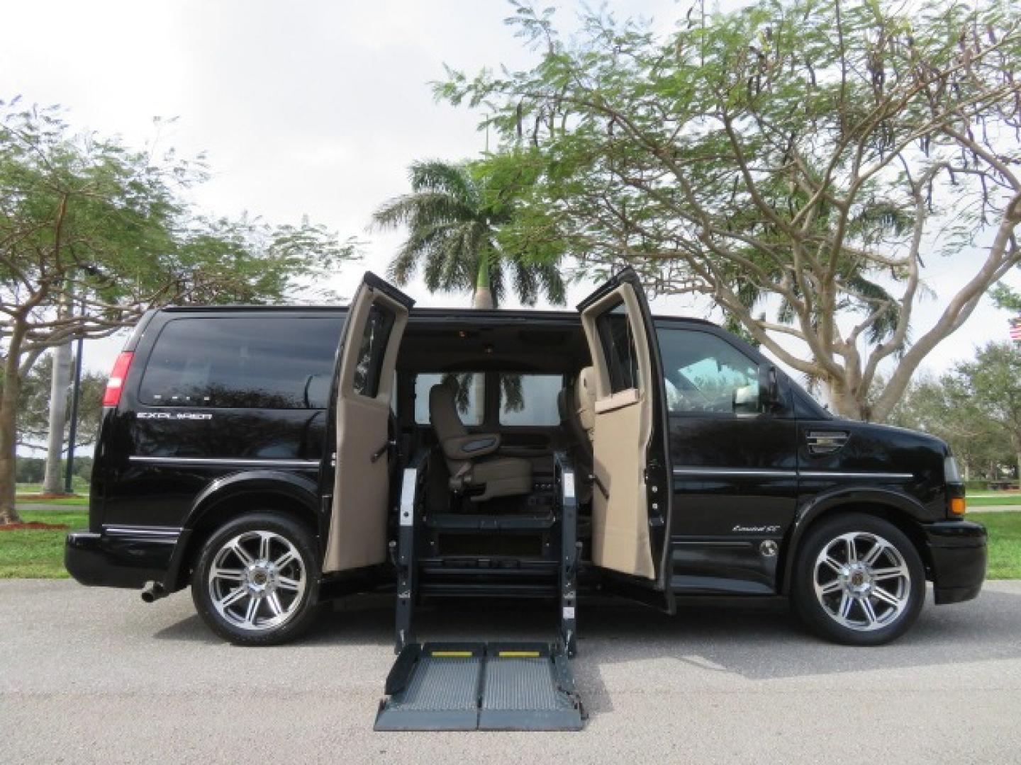 2017 Black /Tan and Brown 2 Tone Chevrolet Express (1GCWGAFG8H1) , located at 4301 Oak Circle #19, Boca Raton, FL, 33431, (954) 561-2499, 26.388861, -80.084038 - You are looking at a Gorgeous 2017 Chevy Express 2500 Explorer Handicap Wheelchair Conversion Van Fully Loaded With: 96K Original Miles, Power Side Entry Doors, VMI Side Entry Wheelchair Lift, 6 Way B and D Transfer Seat, Two Tone Leather Interior, Heated Front Seats, Front Sunroof, Rear Power Foldi - Photo#0